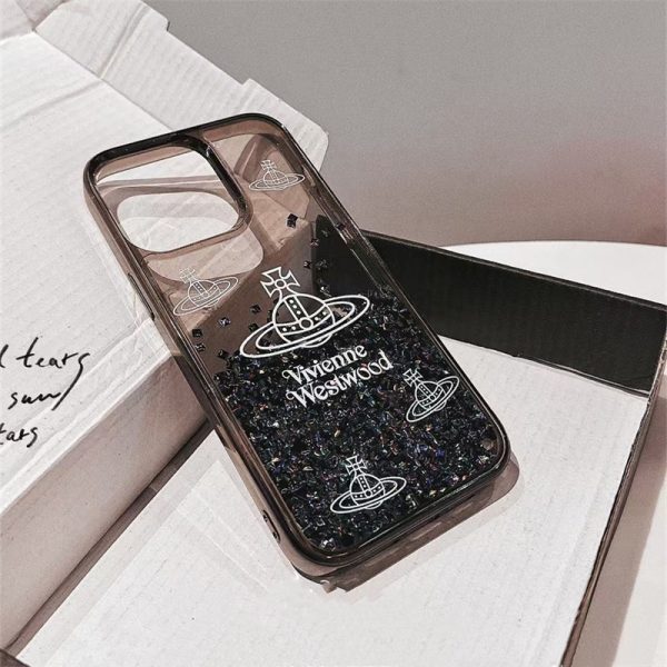 iphone16 ケース 可愛い ブランド iphone16pro/16promax ケース グリッター 流れ ヴィヴィアン iphone ケース スマホケース 女性 人気 iphone15/14 ケース キラキラ アイフォンケース 可愛い iphone13 ケース ハイ ブランド コピー - 画像 (6)