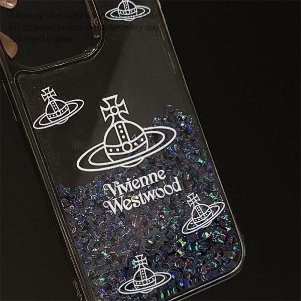 iphone16 ケース 可愛い ブランド iphone16pro/16promax ケース グリッター 流れ ヴィヴィアン iphone ケース スマホケース 女性 人気 iphone15/14 ケース キラキラ アイフォンケース 可愛い iphone13 ケース ハイ ブランド コピー - 画像 (5)