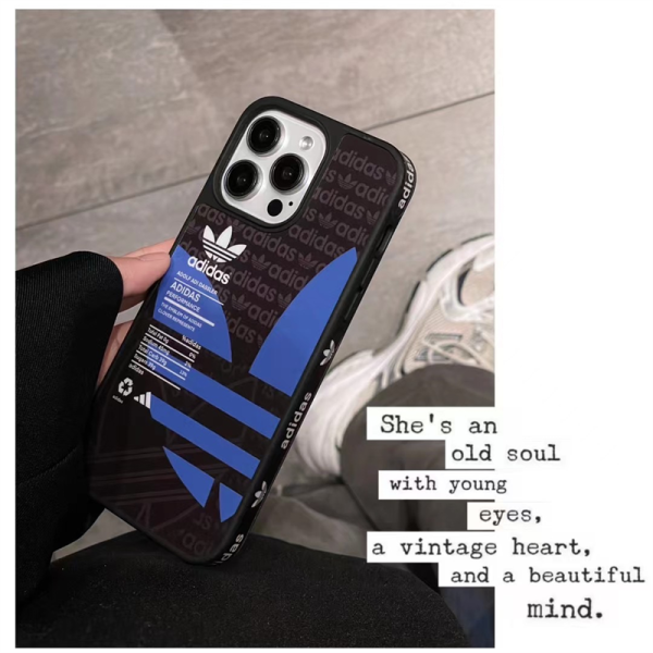 adidas iphone16/16pro ケース アディダス スマホケース iphone15/15pro ケース スポーツブランド 流行り 高校生 スマホケース iphone14/13ケース カップル お揃い - 画像 (4)