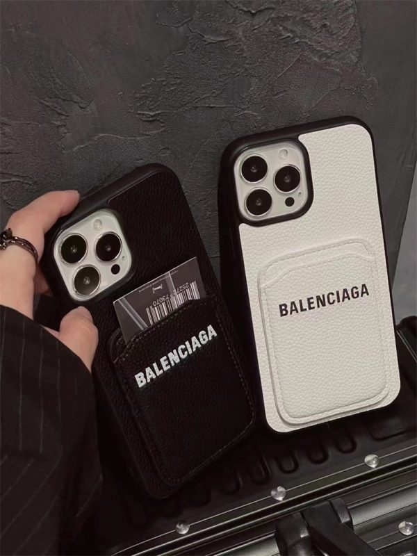 バレンシアガ iphone16ケース ペア スマホケース iphone15/14/13 海外 セレブ 愛用 iphone12pro max ケース BALENCIAGA 携帯カバー 人気 アイフォンケース カード収納 - 画像 (2)