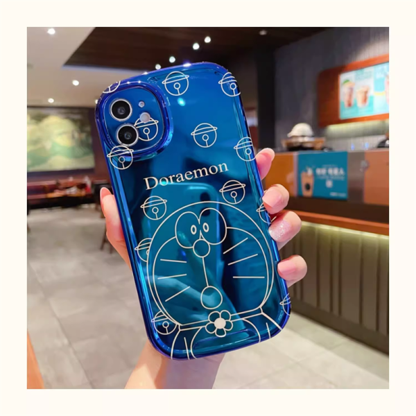 iphone16 ケース ハイブランド かわいい スマホケース ショルダー Doraemon ラメ iPhone15 proケース 漫画ストリート iphone14pro/13 ケース 落下防止 カップル ケース - 画像 (2)