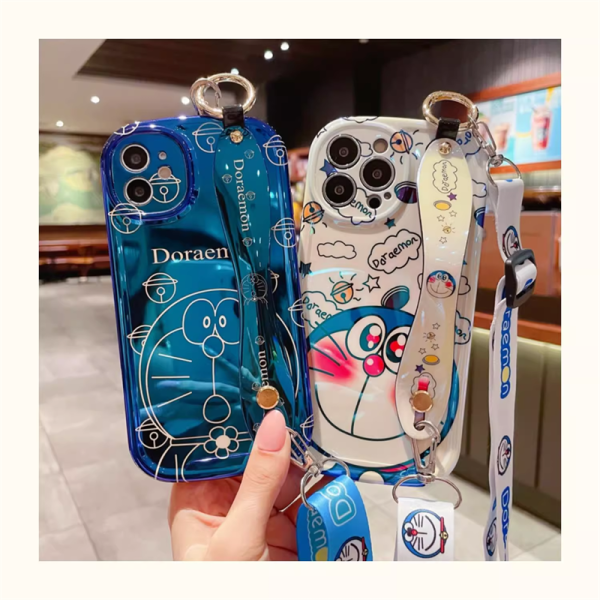 iphone16 ケース ハイブランド かわいい スマホケース ショルダー Doraemon ラメ iPhone15 proケース 漫画ストリート iphone14pro/13 ケース 落下防止 カップル ケース