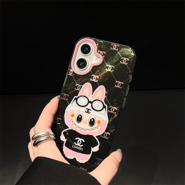 LABUBU スマホケース ハイブランド  magsafe iphoneケース キャラクター ラブブ iphone16/16pro ケース labubu シャネル ラブブ アイフォン ケース iphone15/14/13 ケース お揃い - 画像 (4)