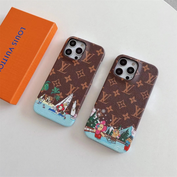 ルイヴィトン スマホケース iphone16eケース ハイブランド ヴィヴィエンヌ かわいい iPhone16pro/15ケース シンプル アイフォン14/13promaxケース レザー 人気 女子  アイホン12/11 カバー