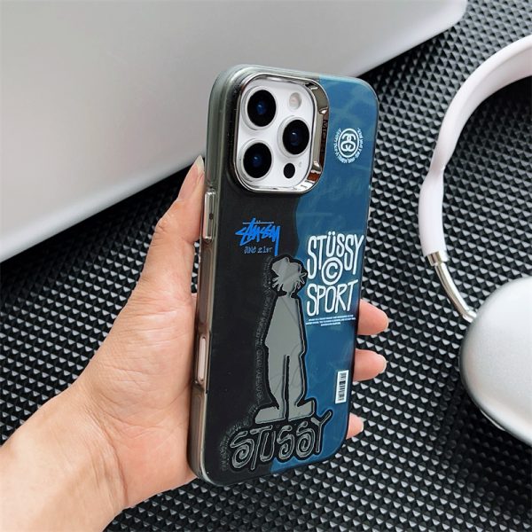 ステューシー iphone16/16proケース ハイブランド stussy アイホン15 カバー iphone14/13pro ケース ブランド メンズ 携帯ケース アイフォン12/11ケース スポーツブランド カップル お揃い - 画像 (3)