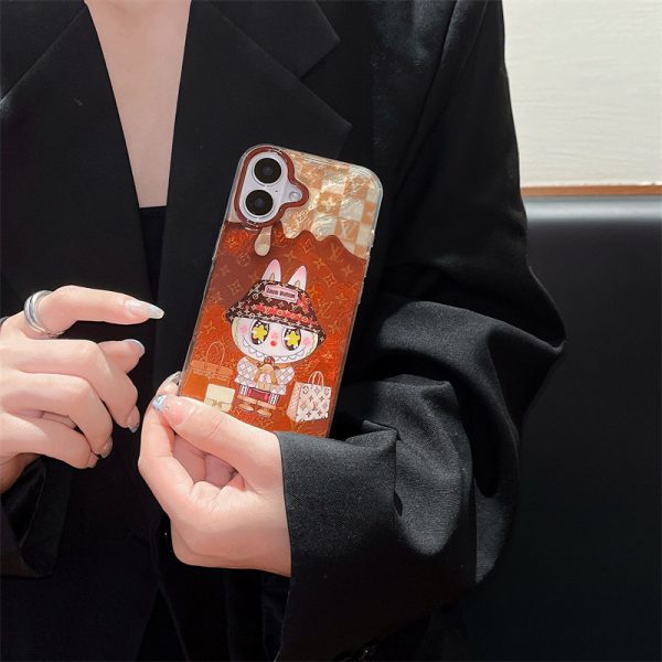 LABUBU スマホケース ハイブランド  magsafe iphoneケース キャラクター ラブブ iphone16/16pro ケース labubu シャネル ラブブ アイフォン ケース iphone15/14/13 ケース お揃い - 画像 (3)