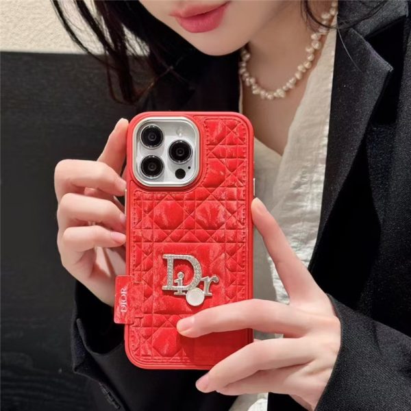 ディオール iphone17pro/17promax ケース おしゃれ dior風 アイフォン16/16pro ケース ハイブランド 革 iphone15/14 ケース 人気 女性 - 画像 (4)