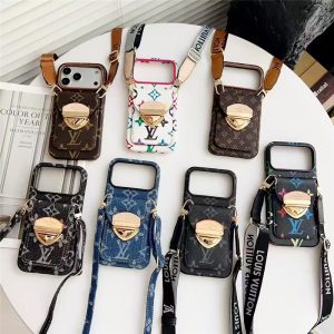 iphone17/17pro ショルダーケース ルイヴィトン iphone17promaxケース カード収納 ブランド ショルダー スマホ ケース ヴィトン風 iphone16/16pro/15pro ケース お揃い おしゃれ