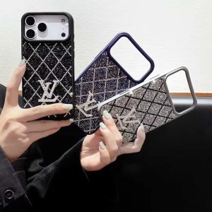 キラキラ iphone17/17pro ケース ルイヴィトン iphone17promaxケース ラメ グリッター iphone16/16pro ケース 女子 人気 ヴィトン風 iphone15/14pro スマホケース かわいい ハイブランドコピー
