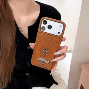 Alternative view of クロム ハーツ スマホケース カード 収納 iphone17/17pro ケース 人気 ブランド iphone16promax/15pro ケース 大人 おしゃれ iphone14/13 携帯 ケース カード 入れ