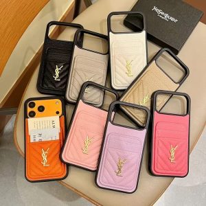 サンローラン iphone17/17pro ケース ysl iphone17promax 携帯 ケース カード 入れ iphone16/16pro ケース 女子 人気 iphone15/14 スマホケース カード収納 背面 2枚