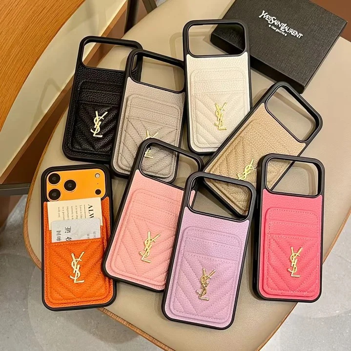 サンローラン iphone17/17pro ケース ysl iphone17promax 携帯 ケース カード 入れ iphone16/16pro ケース 女子 人気 iphone15/14 スマホケース カード収納 背面 2枚
